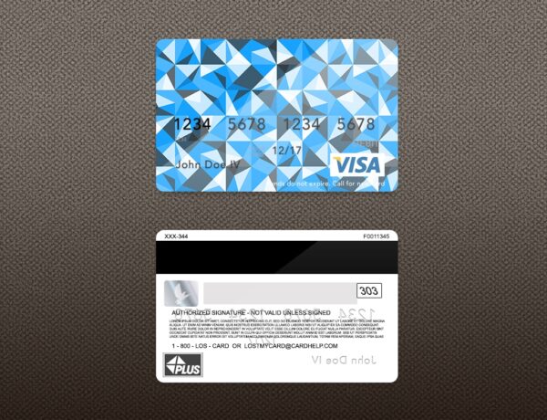 Bank Card Template Dark