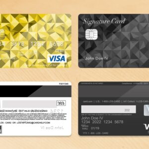 Bank Card Template Plus Light Wood Grain