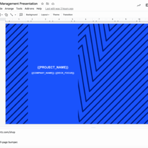 zamartz project management-presentation deck intro slide