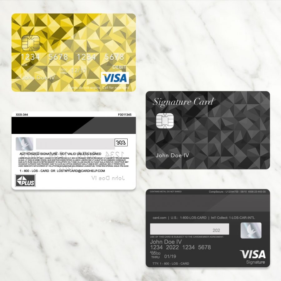 Bank Card Credit Card Layout Plus With Env Chip Psd